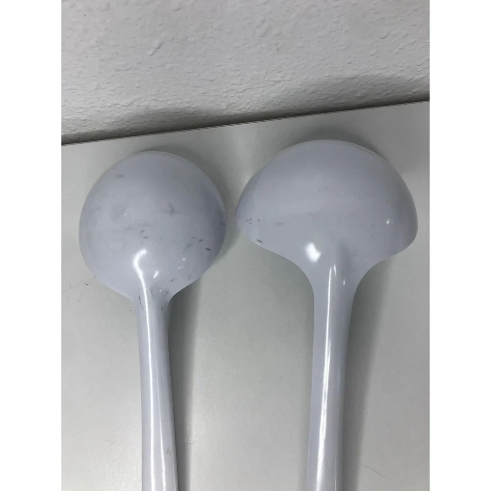 Set of 2 White Cooking Ladles by MELAMINE WARE 660 & 667 Both Over 12